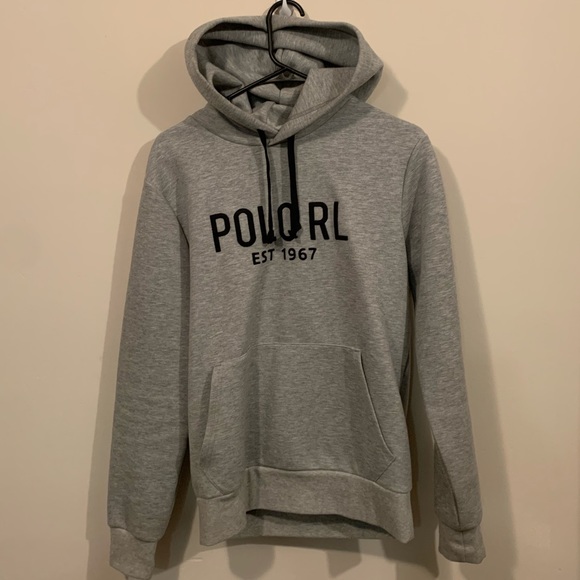 grey polo hoodie
